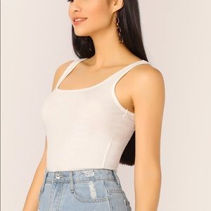 American Eagle White Crop Top Size Small